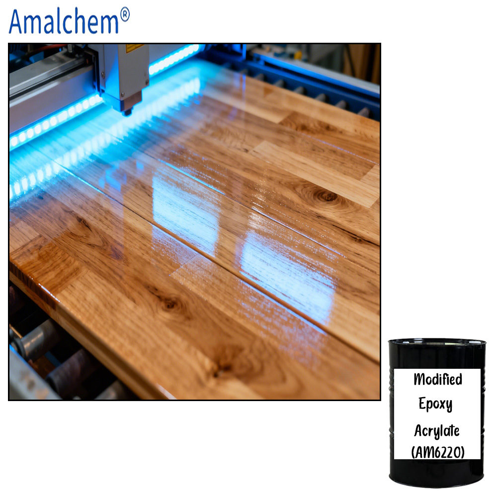 AM6220 Modified Epoxy Acrylate – Micro-Yellow Transparent, Excellent Plating Adhesion & Oil Resistance for UV Vacuum Metallization Primers
