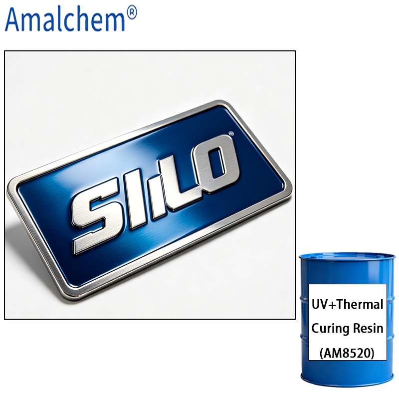 AM8520 UV+Thermal Curing Resin | High Adhesion, Salt Spray & Water Resistance for Metal & Glass Coatings