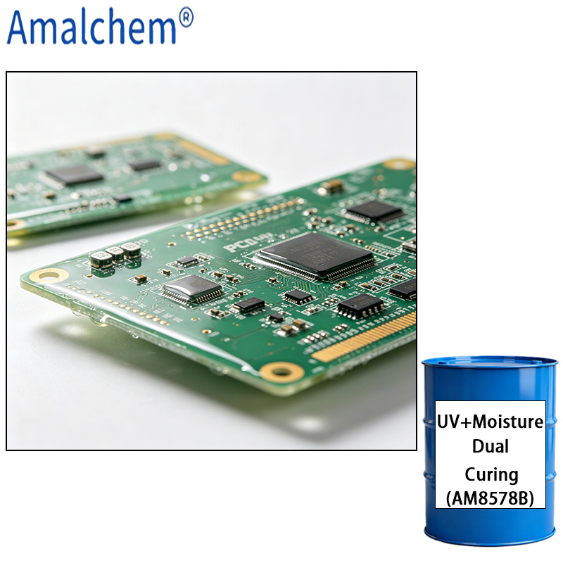 AM8578B Dual-Cure Conformal Coating Resin – Fast Cure, Superior Adhesion, Thermal Cycling & Yellowing Resistance