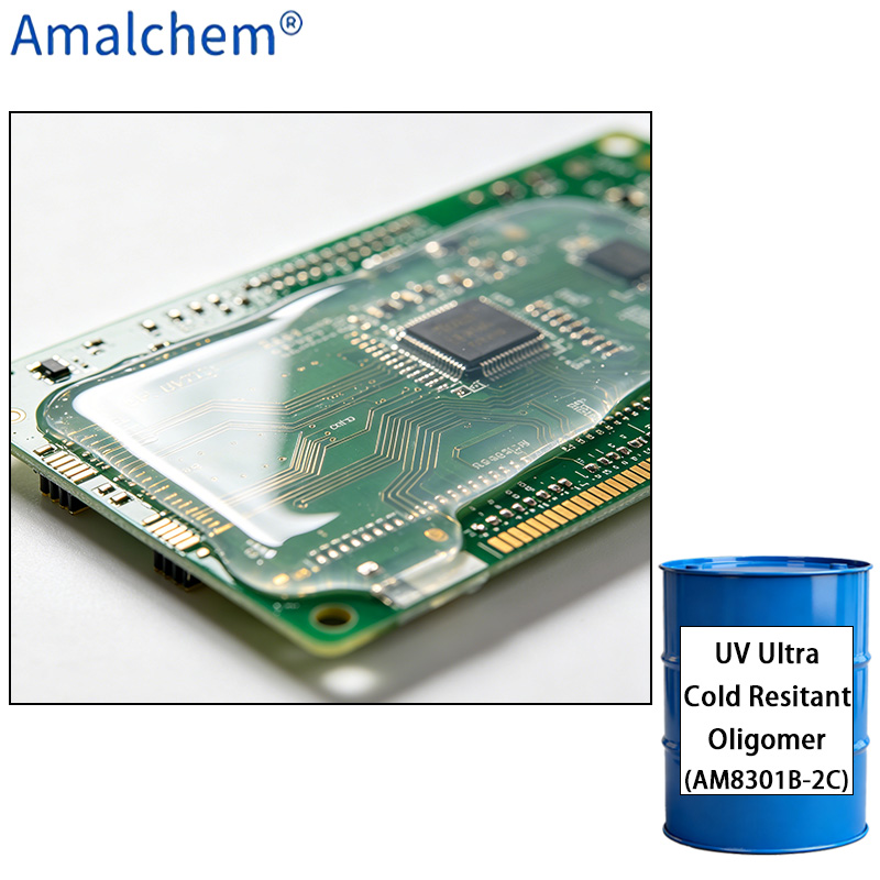 AM8301B-2C UV Ultra-Low-Temperature Inkjet Resin: Ultra-Low Temperature Resistance, High Toughness & Excellent Wetting for Conformal Coatings and UV Adhesives